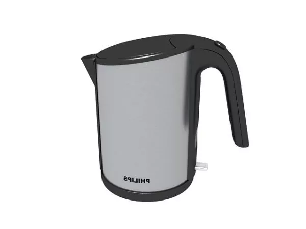 Old Grey Electric Kettle 3d model