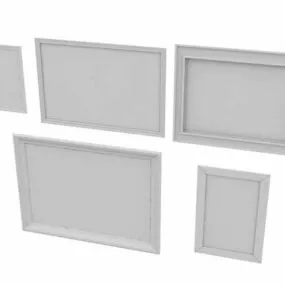 Wedding Photo Frame On Wall 3d model
