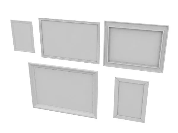 Wedding Photo Frame On Wall 3d model Wedding Photo Frame On Wall 3d model