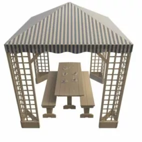Garden Table Shelter 3d model
