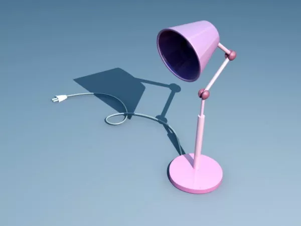 Electric Pink Desk Lamp 3d model Electric Pink Desk Lamp 3d model