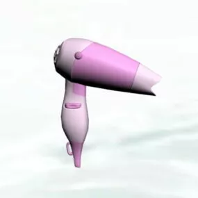 Electric Pink Hair Dryer 3d model
