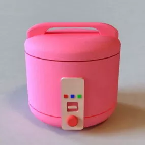 Kitchen Pink Rice Cooker 3d model