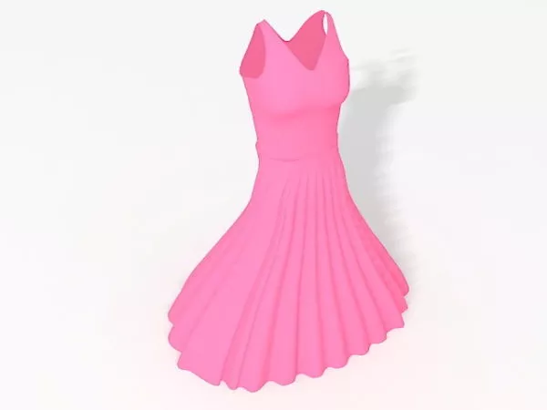 Mini Dress Strip Pattern 3d model