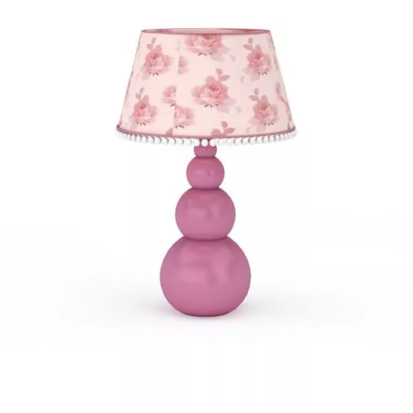 Pink Shade Table Lamp 3d model Pink Shade Table Lamp 3d model