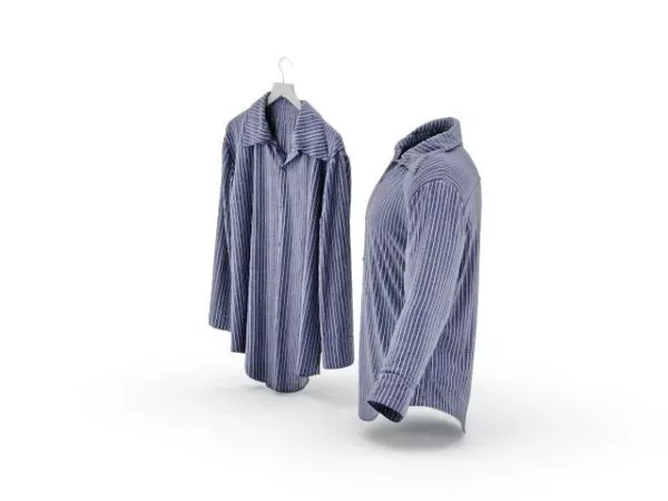 Pinstripe Women Shirts Fashion 3d model Pinstripe Women Shirts Fashion 3d model