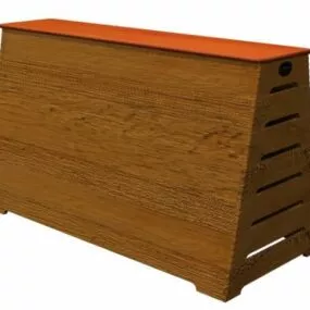 Piramidal Vaulting Wooden Box 3d model