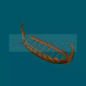 Watercraft Wood Pirate Ship 3d model