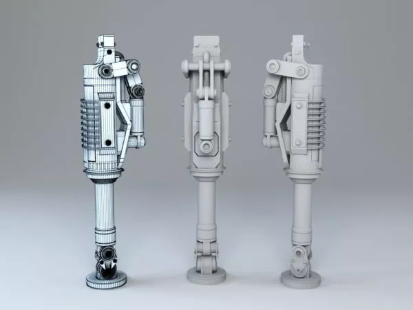 Industrial Piston Machine System 3d model Industrial Piston Machine System 3d model