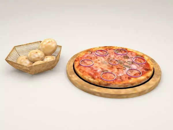 Rood Pizza Breads 3d model Rood Pizza Breads 3d model