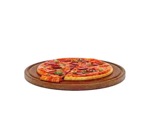 Food Pizza On Board 3d model Food Pizza On Board 3d model