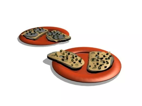 Pizza Food On Plate 3d model Pizza Food On Plate 3d model