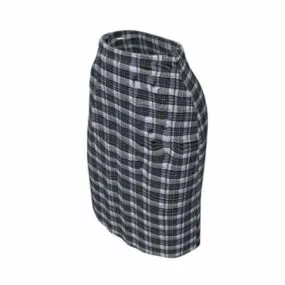 Fashion Plaid Pencil Skirt 3d model