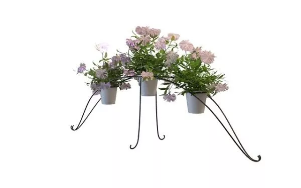 Flower Plant Stand With Pots 3d model Flower Plant Stand With Pots 3d model