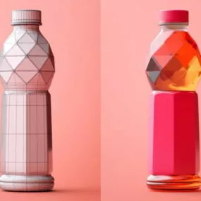 Plastic Beverage Bottle Drink 3d model