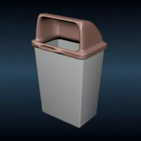 Medical Plastic Dustbin 3d model