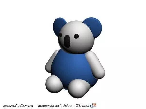 Couple Bear Stuffed Toy 3d model