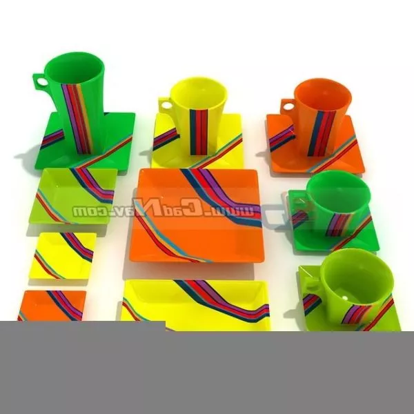 Dinnerware Set With Utensil 3d model