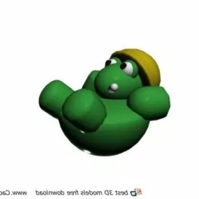 Plastic Cartoon Animal Tortoise Toy 3d model