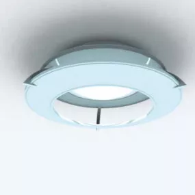 Round Plastic Ceiling Lamp 3d model