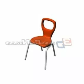 Office Small Plastic Chair Furniture 3d model