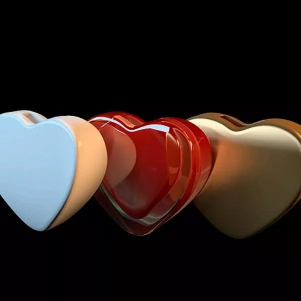 Heart Shape Vase 3d model Heart Shape Vase 3d model