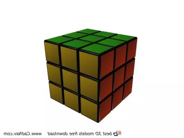 Cube Toy Rubik Style 3d model