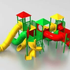 Plastic Outdoor Kid Play Equipment 3d model