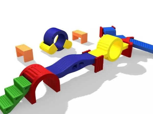 Plastic Playground For Kids 3d model Plastic Playground For Kids 3d model