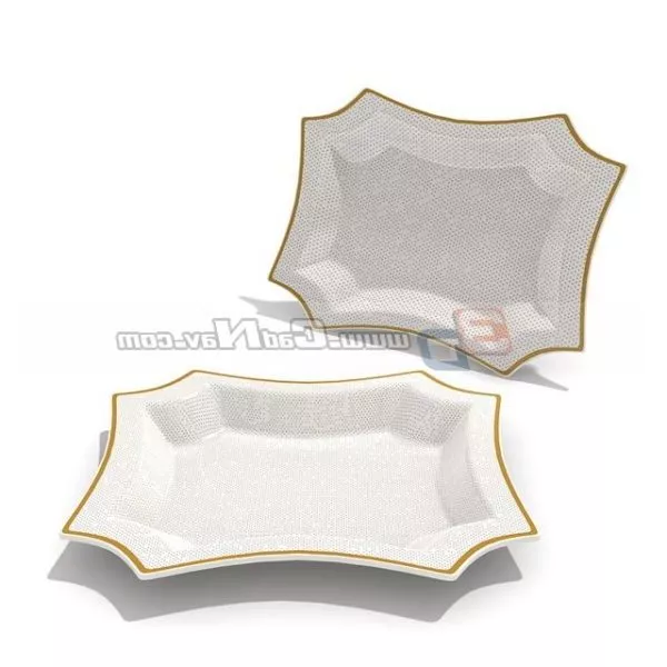 Plastic Decorative Dinner Plate 3d model Plastic Decorative Dinner Plate 3d model