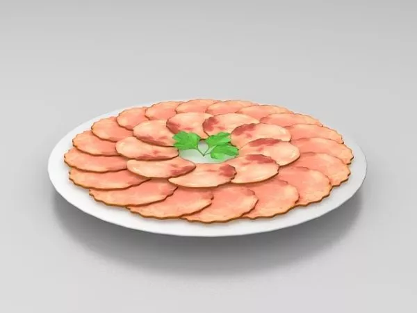 Green Plate Tableware Stack 3d model