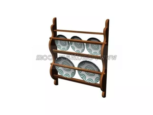 Kitchen Plate Rack 3d model Kitchen Plate Rack 3d model