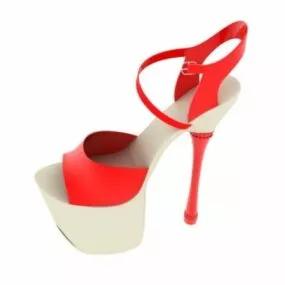 Platform Women Sandals Heels 3d model
