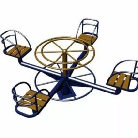 Children Playground Roundabout 3d model