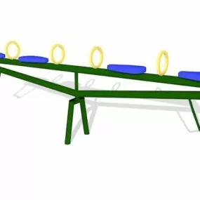 Outdoor Playground Seesaw Equipment 3d model