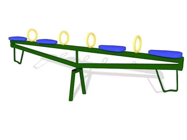 Outdoor Playground Seesaw Equipment 3d model Outdoor Playground Seesaw Equipment 3d model