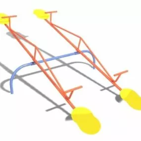 Outdoor Playground Seesaws 3d model