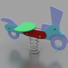 Children Playground Spring Rider Toy 3d model