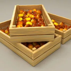 Food Plum Leaf Crab Apple 3d model