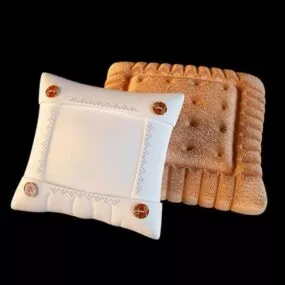 Plush Cushion Cover Shapes 3d model
