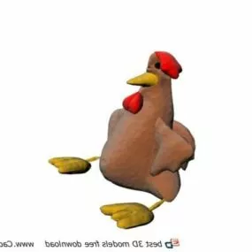 Plush Stuffed Chicken Toy 3d model