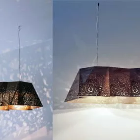 Living Room Plywood Chandelier 3d model