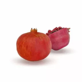 Food Pomegranate Fruit 3d model