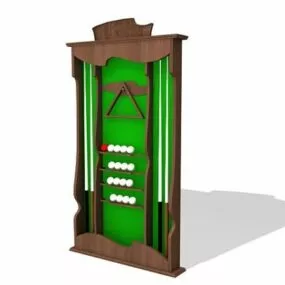 Pool Cue Wall Rack Furniture 3d model