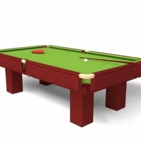 Sport Pool Table With Balls 3d model