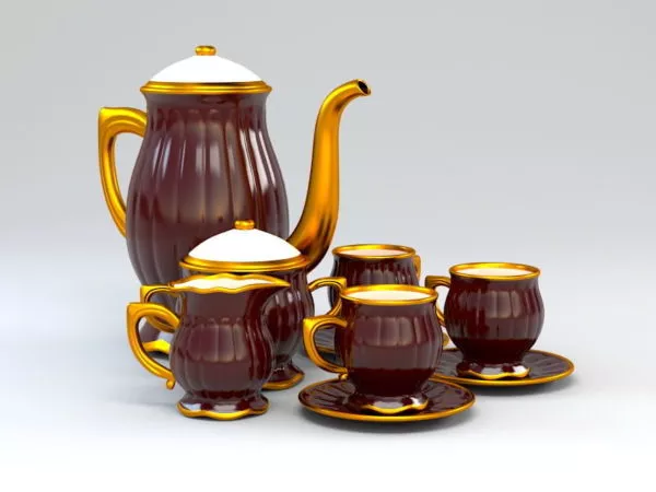 Ancient Chinese Gold Wine Cup 3d model