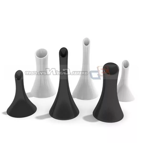 Porcelain Creamer Pots Set 3d model Porcelain Creamer Pots Set 3d model