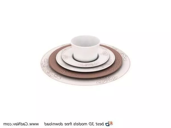 Plastic Cups Stack 3d model