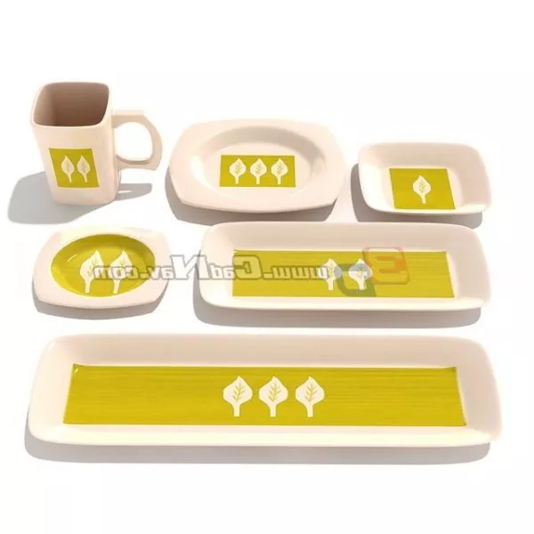 Porcelain Decorative Dinnerware 3d model Porcelain Decorative Dinnerware 3d model