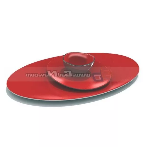Tableware Oval Dinner Plate 3d model Tableware Oval Dinner Plate 3d model